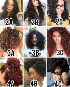 4d Hair Type, 4d Hair, Hair Type Chart, Curly Hair With Bangs