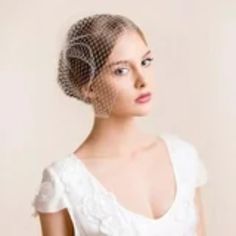 Beautiful Veil, Great For Wedding, Costume Parties. Has A Vintage, Retro Feel With Swarovski Crystals. This Birdcage Veil Made Of High Quality Mesh Which Has A Stiffness That Stops The Veil Laying On Your Face And In Your Eyes. Use Extra Hair Pins To Hold The Veil In Position. The Mesh With Rhinestones Will Add Mystery And Lightness To Your Look. This Headdress Is A Good Idea For Wedding, Bachelorette, Masquerade, 1920s Party, Fashion Show And Cocktail Hat. Aprox Length: 10 Inches White Net 93% Elegant Fitted Veil, Elegant Bridal Veil, Elegant Fitted Bridal Veil, Spring Wedding Bridal Accessories In White, Spring Wedding White Bridal Accessories, Elegant Fitted Veil For Bride, Fitted White Bridal Accessories For Spring, Elegant Fitted Wedding Dress For Bridal Shower, Elegant Wedding Dress For Bridal Shower