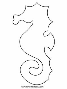 the outline of a sea horse