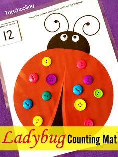 ladybug counting mats for toddlers to practice counting