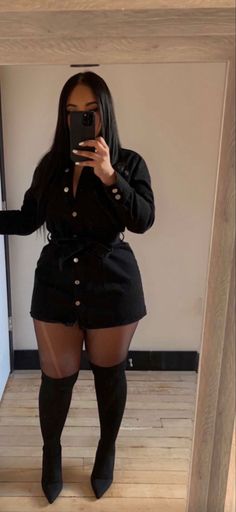 Plus Size With Thigh High Boots, Curvy Thigh High Boots, Thigh-high Heeled Boots For Club In Winter, Curvy Women Outfits, Women Outfits, Clothes For Women