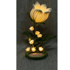 Add a touch of elegance to your space with this beautifully crafted flower lamp.  Key Features: - Zinc Velvet Craftsmanship: The flower is made from high-quality zinc velvet, offering a soft, luxurious texture. - USB-Powered Light: The core of the flower features a USB light, making it energy-efficient and easy to use. - Flexible Branches: Bend and shape the branches to create your desired look, adding a personalized touch to your decor. - Compact Size: With a height of approximately 30 cm, it f Mom Christmas Gifts, Lamp Desk, Flower Lamp, Mom Christmas, Night Table, Handmade Flower, Christmas Gifts For Mom, Lily Of The Valley, Handmade Flowers