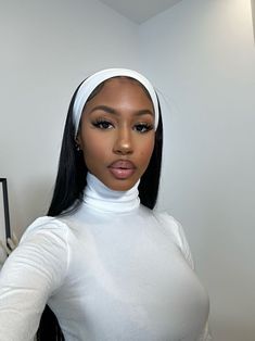 Brown Skin Makeup, Headband Wigs, Girls Makeup, Pretty Makeup, Black Girls Hairstyles, Aesthetic Hair, Headband Hairstyles, Weave Hairstyles, Head Scarf