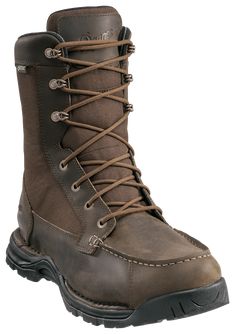 Stay sure-footed on your next adventure with the Sharptail GORE-TEX Hunting Boots for Men from Danner. Inspired by traditional upland hunting boots, the Sharptail utilizesf full-grain leather and 900D nylon uppers to give hunters superior durability, protection and support. GORE-TEX 100% waterproof/breathable linings inside provide waterproof protection you can trust out in the field. Built around an 851 last for a supportive fit ideal for those needing high mileage performance, this hunting boo Steel Toe Hiking Boots For Hunting, Hunting Hiking Boots With Steel Toe, Rugged Work Boots With Vibram Sole For Hunting, Snip Toe Boots With Rubber Sole For Outdoor, Insulated Snip Toe Boots For Outdoor, Rugged Round Toe Hiking Boots For Hunting, Rugged Hunting Hiking Boots With Round Toe, Moc Toe Hiking Boots With Reinforced Toe For Hunting, Moc Toe Work Boots With Vibram Sole For Hunting