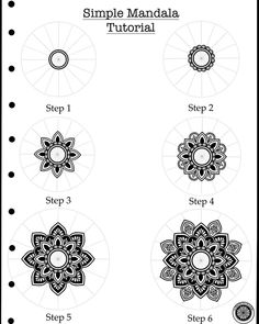 the instructions for how to do an easy flower design