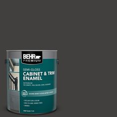 the behr paint is green and has an interior exterior color that looks like it's being painted