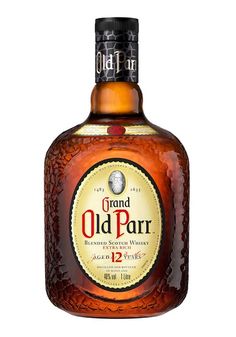 an old parr bottle is shown on a white background