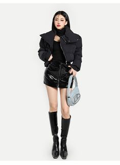 Applicable age: 18-24 years old Size: S M L Style: Commuter Commuter: Korean Waist type: high waist color: black Item number: X22Q5952 Skirt type: hip skirt Season of the Year: Winter 2022 Skirt length: short skirt Profile: Type A Material composition: PU Black Punk Mini Skirt With Zipper Closure, Punk Style Black Mini Skirt With Zipper Closure, Punk Style Black Mini Skirt With Zipper, Solid Skirt For Winter Night Out, Black Mini Skirt For Streetwear, Black Skirt For Fall Streetwear, Black Streetwear Skirt For Fall, High Waist Black Mini Skirt For Winter, Fitted Black Skirt For Streetwear