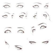 a set of different types of eyes drawn in pencil on a white paper with the words how to draw an eye step by step