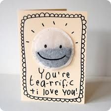 a greeting card with a smiling face on it's front and the words you're