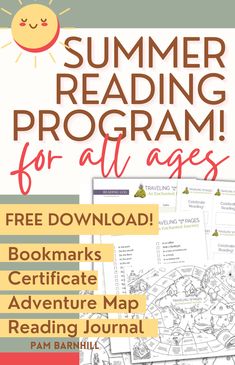 the summer reading program for all ages with text overlaying it and an image of a