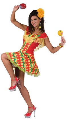 Ladies Mexican Lady Dress Costume Hispanic Wild West Cowboy Bandit Western Fancy Dress, Mexican Fancy Dress, Fiesta Costume, Mexico Dress, Fancy Dress Ideas, Fancy Dress Ball, Ladies Fancy Dress, Fiesta Dress, Flamenco Dress