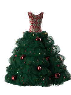 The dress is inspired by the Christmas tree embroidered with traditional Christmas decorations and a star on the top. The main part of the dress also represents the “ugly sweater” aesthetic. THIS IS A DIGITAL ITEM, IT ONLY EXISTS DIGITALLY AND WILL BE APPLIED TO YOUR PHOTO(s). Color: green, red. Material: digital silk, digital fatin. Digital clothes fit all sizes. About the collection: In this designs, the familiar, cozy symbols and patterns of Christmas merge with high-end fashion. Sara Hasanpo Sweater Aesthetic, Ugly Outfits, Christmas Tree Dress, Tree Dress, Christmas Dress Women, Traditional Christmas Decorations, Christmas Shows, Plastic Art, Photo S