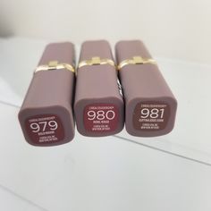 New Lot Of 3 Loreal Colour Riche Lipstick #979 Mauve, #980 Rouge, And #981 Cork. Shades: #981cutting Edge Cork, #980 Rebel Rouge, #979 Bold Mauve Mauve Lipstick Makeup, Loreal Color Riche Lipstick, Loreal Lipstick, Mauve Lipstick, Best Lipstick Color, Best Lipsticks, Fun Foods, Lipstick Makeup, Beauty Hair