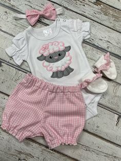 This cute outfit can be made for a baby boy or girl with the option to add  Socks and  a pair of Pink bloomers or Blue diaper cover.  Bow included  Plz let me know what color you would like.  The Bloomers are fuller than a typical diaper cover. If you prefer a diaper cover let me in the message to seller box at checkout.  The shirts come in sizes 6, 12, 18, 24(2t) months 3t, 4t and 5t. The bodysuits come is sizes Newborn, 03/3m, 3-6/6m, 6-9/9m, 6-12/12m, 18m    Diaper covers come in Newborn, 3m, 6m, 9m, 12m, 18m and 24m/2t The shorts/pants come in sizes NB, 3, 6, 9, 12, 18, 24(2t) months 3t, 4t and 5t.  Thanks for visiting my shop. Pink Bloomers, Monogram Baby Girl, Baby Girl Elephant, Coming Home Outfit, Baby Girl Headbands, Home Outfit, Gender Neutral Baby Clothes, Diaper Cover, Baby Boy Or Girl