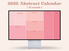 a desktop computer monitor with a calendar on the screen