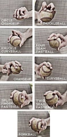 the instructions for how to throw a baseball in four easy steps with pictures and text below