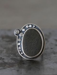 Large Pebble and Rose Cut Diamond Ring, Size 7.75, Sterling Silver Statement Ring, Unique Organic Jewellery Recycled Silver, Art Jewellery - Etsy River Rock Jewelry, Metal Piercing, Silversmith Rings, Unique Sterling Silver Jewelry, Beach Stones Jewelry, Pebble Jewelry, Pebble Ring, Rose Cut Diamond Ring, Rosecut Diamond Ring