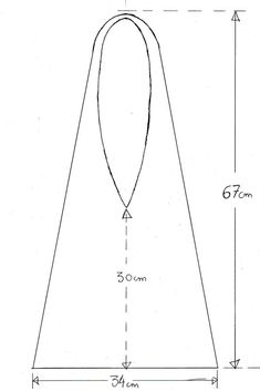 a drawing showing the height of an object