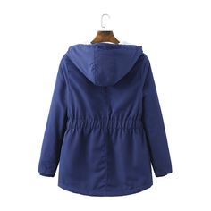 Navy Blue Plush Warm Hooded Parka Coat Navy Winter Parka With Pockets, Blue Winter Parka With Adjustable Hood, Blue Long Sleeve Parka With Detachable Hood, Long Cape Coat, Short Skirts Outfits, Navy Outdoor Outerwear With Double-lined Hood, Kimono Outerwear, Bright Color Dresses, Coat With Hood