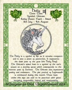 a card with an image of a unicorn on the front and green border around it