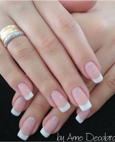 French Manicure Acrylic Nails, Nail Art For Girls, Unghie Sfumate, French Tip Nail Designs, French Manicure Nails, French Tip Acrylic Nails, French Nail Designs, French Acrylic Nails, Pedicures