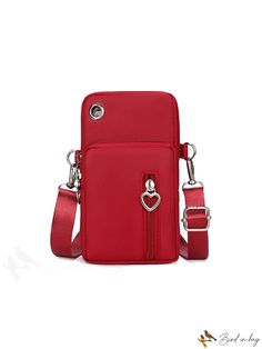 BirdinBag - Running Phone Wallet: Stylish Crossbody Bag with Earphone Hole for Sports Enthusiasts Passport Id, Red Crossbody Bag, Red Crossbody, Cell Phone Bag, Cell Phone Purse, Sport Armband, Travel Wallet, Phone Purse, Travel Wallets