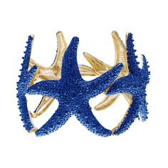 The Anna-Kaci Women's Starfish Design Elastic Cuff Bracelet is a stunning piece of beach-inspired jewelry that adds a touch of coastal charm to your outfit. This unique bracelet features a beautiful starfish design, crafted with intricate details that capture the essence of the sea. The elastic cuff ensures a comfortable and flexible fit, making it easy to wear for any wrist size. Perfect for summer outings, beach vacations, or adding a nautical flair to your everyday look, this bracelet pairs e Ocean-inspired Blue Starfish Bracelets, Blue Starfish Jewelry For Beach, Blue Starfish Beach Jewelry, Blue Starfish Bracelets For Summer, Nautical Style Blue Bracelets For Beach, Blue Nautical Jewelry For Beach, Ocean-inspired Starfish Jewelry For Beach Season, Ocean-inspired Starfish Bracelets For Beach Season, Ocean-inspired Starfish Bracelet For Beach Season