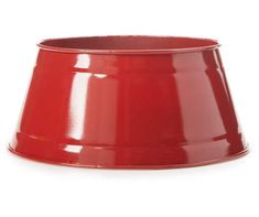 a red plastic bowl on a white background with clipping for the bottom and sides