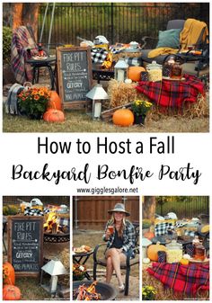 how to host a fall backyard bonfire party with lots of diy ideas and tips