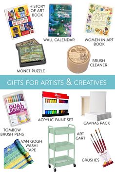 gifts for artists and creatives from the artist's studio to her art room