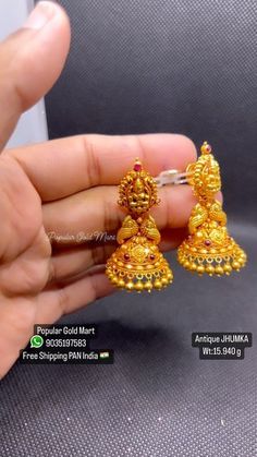 Messy Braided Hairstyles, Antique Jhumka, Earrings For Kids, Sarees South Indian, Bridal Sarees South Indian, Mangalore, Diamond Jewelry Designs, Gold Jewelry Simple