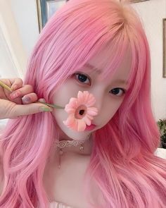 Pink Hair Girl, Girl With Pink Hair, Candy Hair, Dyed Hair Inspiration, Hair Icon, Hair Color For Women