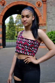 Africa print cotton crop top. It gives a sophisticated and elegant on a jeans or skirt for casual day out Slightly Cropped Summer Crop Top For Day Out, Stretch Slightly Cropped Summer Crop Top, Graphic Print Cropped Top For Night Out, Casual Cropped Crop Top For Summer, Printed Crop Top For Day Out, Printed Cropped Top For Day Out, Printed Cropped Crop Top For Day Out, Chic Cotton Crop Top, Trendy Graphic Print Crop Top For Night Out