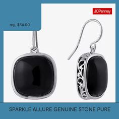 the earrings are black onyxe stone and have filigreens in them