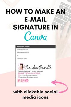 18 Best Free Email Signature Templates (Download HTML + PSD for 2021) Email Signature Design, Email Signature Templates, Canvas Learning, Email Branding, Canva Tutorial, Template Instagram, Graphic Design Tips, Business Intelligence, Pitch Deck