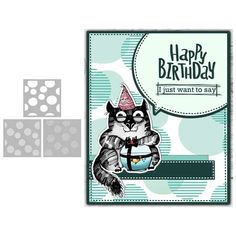 a birthday card with an image of a cat