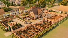 Sims 4 Off Grid House, Sims 4 Gardener House, Sims 4 Farm Build, Sims 4 House Aesthetic, Sims 4 Strangerville Build