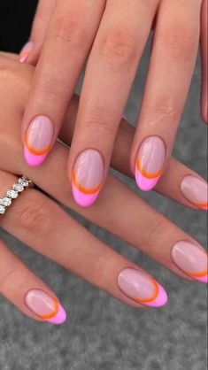 Do It Yourself Nails, Orange Nail, Summer Nail Art, Nails 2023, Neon Nails, Beach Nails