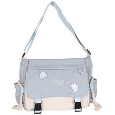 PRICES MAY VARY. 【HIGH QUALITY MATERIAL】 The kawaii shoulder bag is made of high-quality nylon fabric, which is wear-resistant and good in texture, durable to use. 【LARGE CAPACITY】 Size:13x9.4x4.3in. The storage space of this kawaii messenger bag is big enough for your daily belongings. You can easily take your iPad, cell phone, book, wallet, makeup, etc. with you. 【KAWAII ACCESSORIES】Comes with kawaii pins and stuffed pendant. You can also DIY the cute crossbody bag with other kawaii accessorie Aesthetic Messenger Bag, Satchel Bags For School, Girls Messenger Bag, Messenger Bag Women, Korean Fashion Casual, Student Bag, Big Bag, Crossbody Bag Women, Teenage Girls