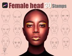 What's included: 30 Female head Templates Stamps for procreate App . Women Face Charts Stamps. Female Head Portrait Drawing Makeup Artists Stencils. easy and fast to use! Hope you enjoy ♥️ If you have any questions please don't hesitate to contact us. IMPORTANT: These are digital files only. You will receive a digital file. This brushes only for Procreate App. Format: .brushset The Brushset may be used for personal use. You may not share, resell or redistribute this Brushset. Due to the digital Head Portrait Drawing, Drawing Makeup, Face Charts, Head Portrait, Kawaii Faces, Face Chart, Women Face, Female Head, Procreate App