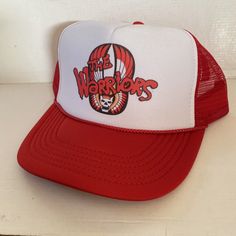 Vintage The Warriors Hat Movie Trucker Hat snapback Red Movie Cap Vintage style Hat appears to be unworn and brand new.  See photos We ship ultra-fast too usually same day. We also ship worldwide. Red Trucker Hat With Visor, Red Snapback Baseball Cap For Baseball Season, Red Snapback Hat For Streetwear And Baseball Season, Red Hats For Baseball Season, Red Fan Merchandise Cap, Red Trucker Baseball Cap For Sports Events, Red Trucker Snapback Hat For Sports Events, Red Trucker Hat For Sports Events, Adjustable Red Trucker Hat