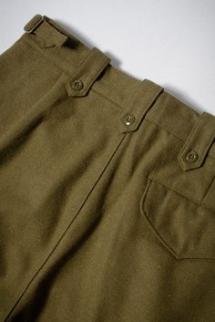 Wool Cargo Pants, Welt Pocket With Flap, Military Style Cotton Pants With Cargo Pockets, Military Style Cotton Pants With Welt Pockets, Military Cotton Bottoms With Cargo Pockets, Military Cotton Cargo Pants With Flap Pockets, Military Style Outdoor Bottoms With Cargo Pockets, Denim Sweatpants, Elwood Clothing