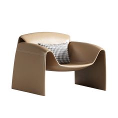 an oval shaped chair with a pillow on it's seat and backrests