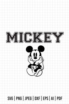 mickey mouse with the word mickey on it