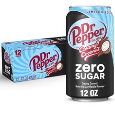 two cans of dr pepper ice cream and one can of zero sugar