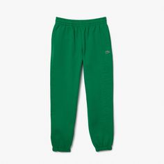 Stay warm in style in these soft fleece track pants. The cut and sophisticated finish details create a stylish look, on or off the pitch. Wear with the matching top for the full Lacoste effect. Athleisure Sweatpants With Logo For Loungewear, Green Fleece Bottoms For Loungewear, Green Winter Sportswear Sweatpants, Green Athleisure Pants For Winter, Sporty Green Sweatpants For Fall, Green Sporty Sweatpants For Fall, Green Winter Sweatpants With Ribbed Cuffs, Green Ribbed Cuffs Sweatpants For Winter, Green Jogging Bottoms With Ribbed Cuffs