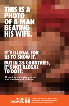 an advertisement for women's rights in the united states, featuring a photo of a man