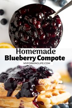 homemade blueberry compote is the perfect way to start your day off right now