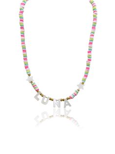 *Sorbet mix is the color in the first picture *Mother of pearl letters *14k gold plated detail *2 inch extender on every necklace *Customizable name *ALL PERSONALIZED ITEMS ARE FINAL SALE* THIS IS A KIDS NECKLACE  10 inches is perfect for a 2-4 year old. If you would like to make it longer message us before purchasing! Cheap Personalized Beaded Necklaces For Gifts, Cheap Personalized Beaded Necklaces As Gifts, Cheap Personalized Beaded Necklace For Gift, Personalized Jewelry For Kids, Cheap Personalized Beaded Necklaces For Birthday, Cheap Personalized Beaded Necklaces For Birthdays, Childrens Beaded Jewelry, Toddler Necklace, Kids Birthday Presents